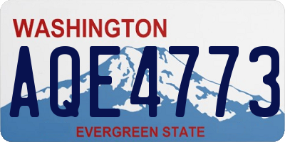 WA license plate AQE4773
