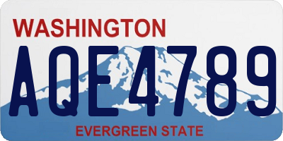 WA license plate AQE4789