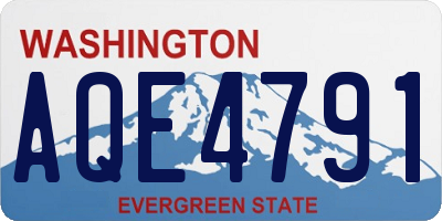 WA license plate AQE4791