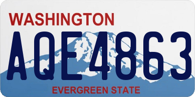 WA license plate AQE4863