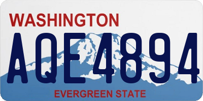 WA license plate AQE4894