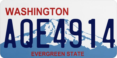 WA license plate AQE4914