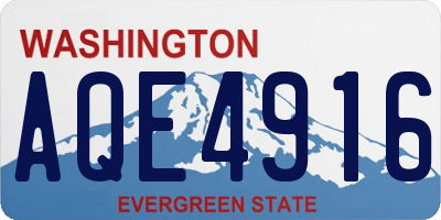 WA license plate AQE4916