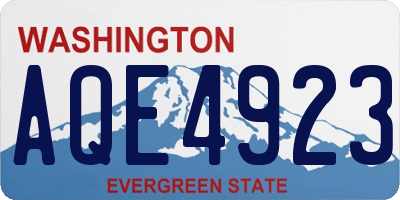 WA license plate AQE4923