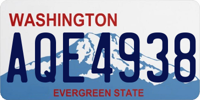 WA license plate AQE4938