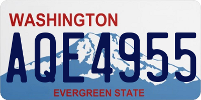 WA license plate AQE4955