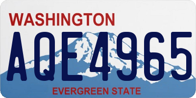 WA license plate AQE4965
