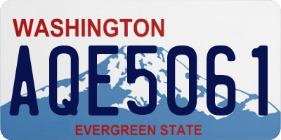 WA license plate AQE5061