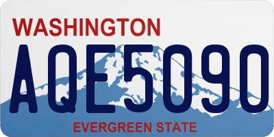 WA license plate AQE5090