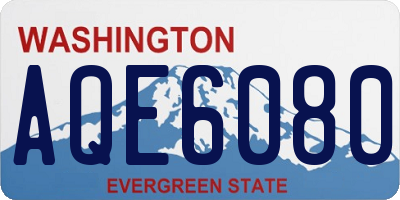 WA license plate AQE6080