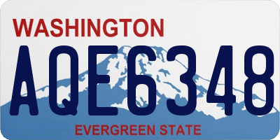 WA license plate AQE6348