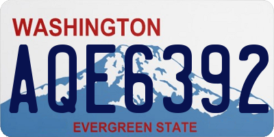 WA license plate AQE6392