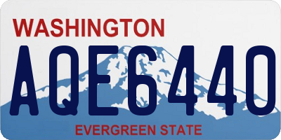 WA license plate AQE6440