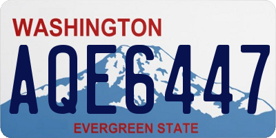 WA license plate AQE6447
