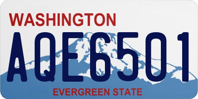 WA license plate AQE6501