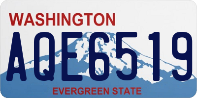 WA license plate AQE6519