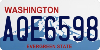 WA license plate AQE6598