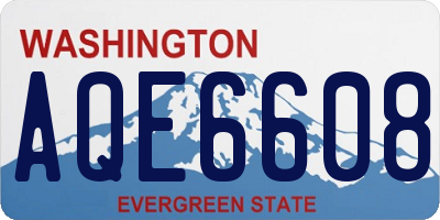WA license plate AQE6608