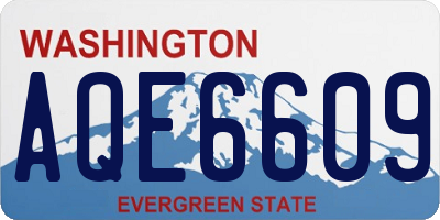 WA license plate AQE6609