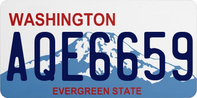 WA license plate AQE6659