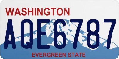 WA license plate AQE6787