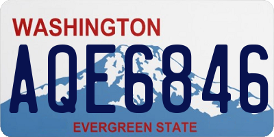 WA license plate AQE6846