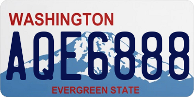 WA license plate AQE6888