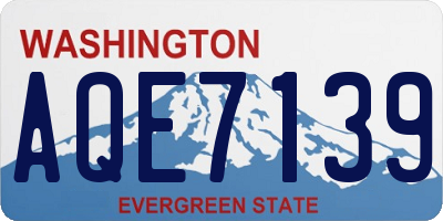 WA license plate AQE7139