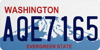 WA license plate AQE7165