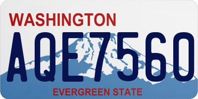 WA license plate AQE7560