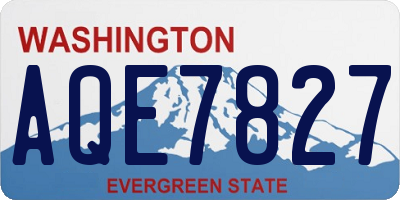 WA license plate AQE7827
