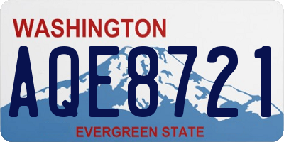 WA license plate AQE8721