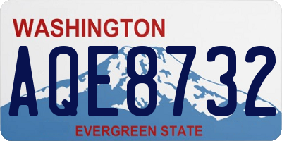 WA license plate AQE8732