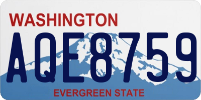 WA license plate AQE8759