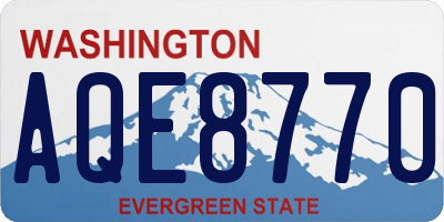 WA license plate AQE8770