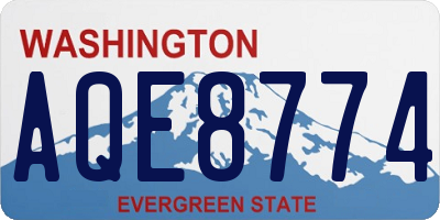 WA license plate AQE8774