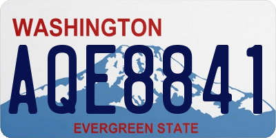 WA license plate AQE8841
