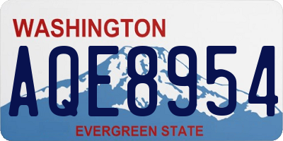 WA license plate AQE8954