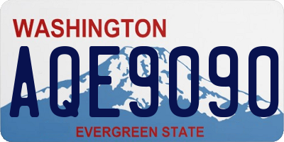 WA license plate AQE9090