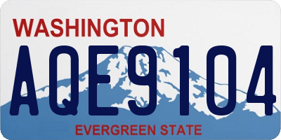 WA license plate AQE9104