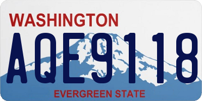 WA license plate AQE9118