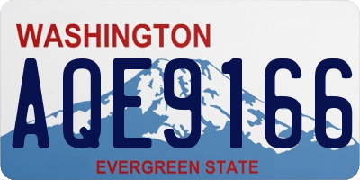 WA license plate AQE9166