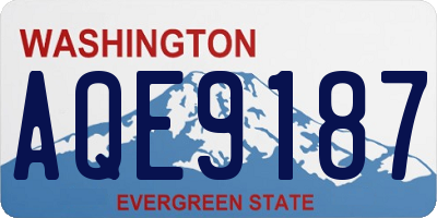 WA license plate AQE9187