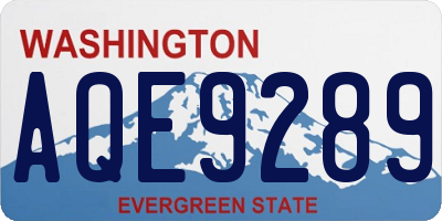 WA license plate AQE9289