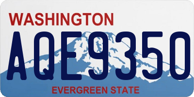 WA license plate AQE9350