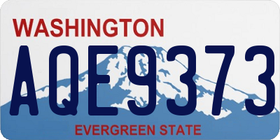 WA license plate AQE9373