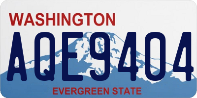 WA license plate AQE9404