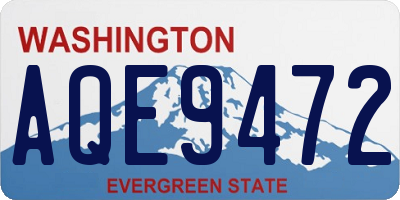 WA license plate AQE9472
