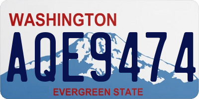 WA license plate AQE9474