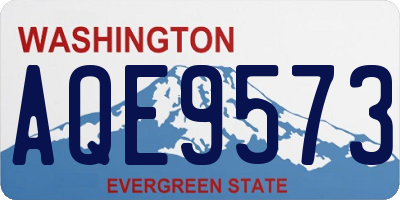 WA license plate AQE9573